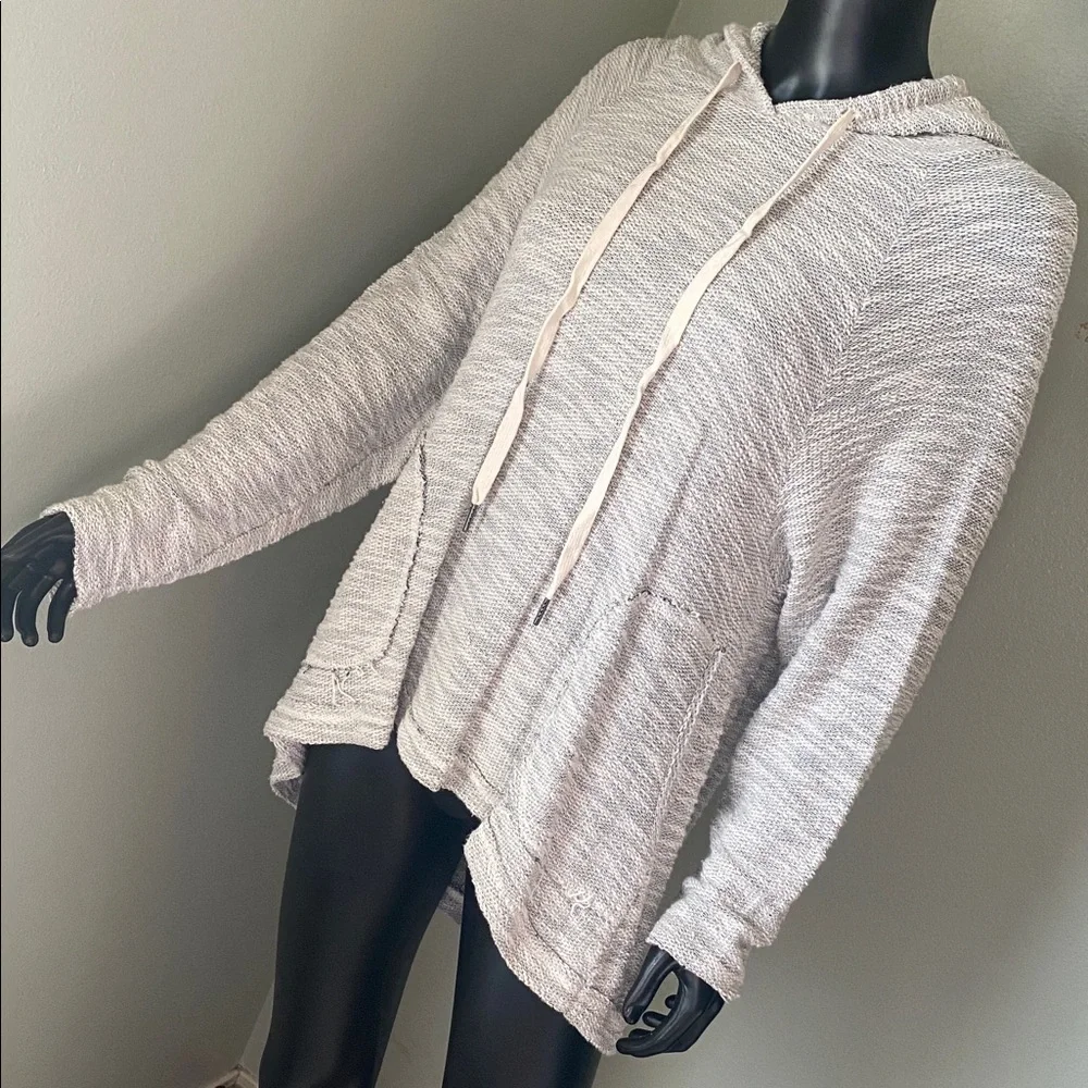 Altar'd State Distressed Comfortable Knit Sweater Hoodie